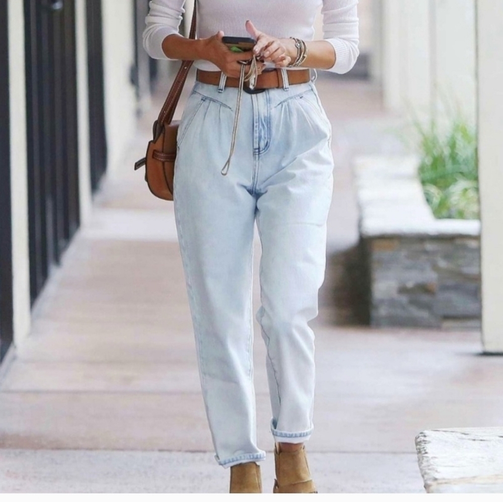 One Teaspoon Streetwalkers High‎ Waist Straight Leg Trouser Denim Jeans - Kansas